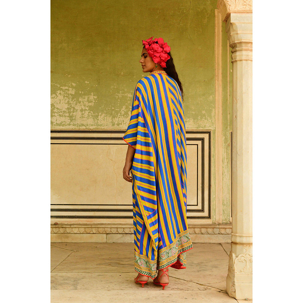 Swati Vijaivargie Blue Kanak Kaftan Dress