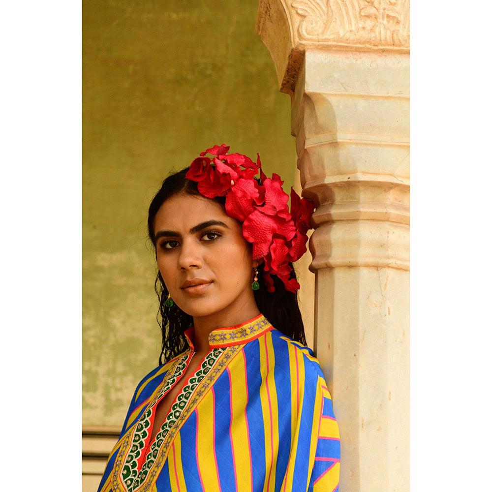 Swati Vijaivargie Blue Kanak Kaftan Dress