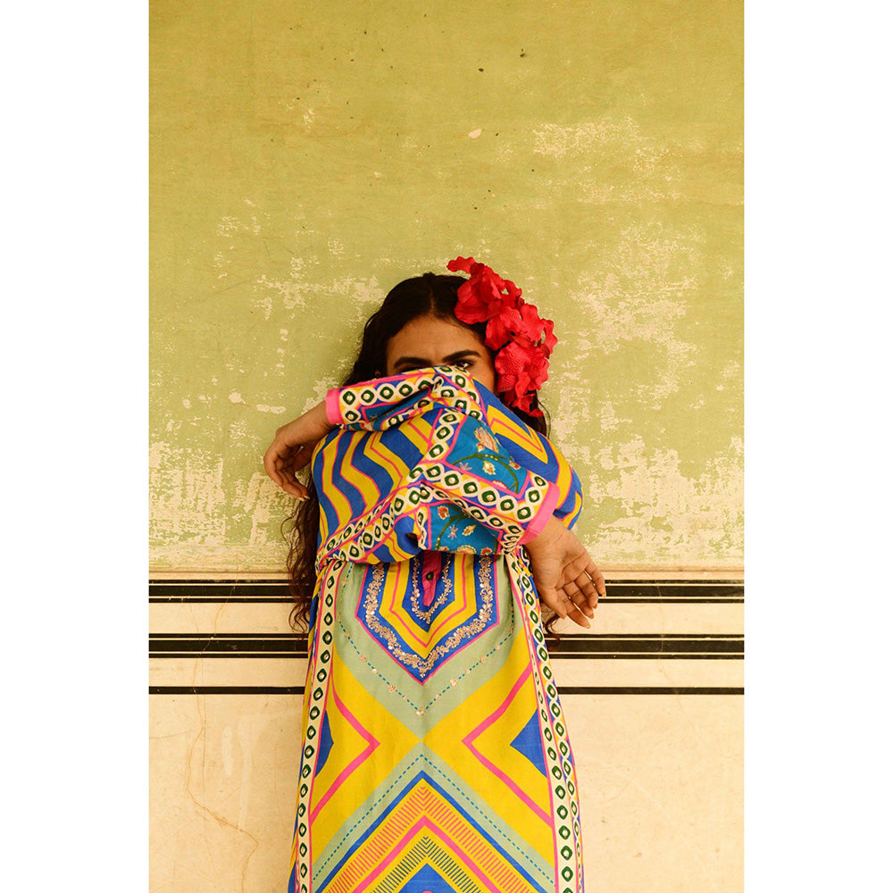 Swati Vijaivargie Multi Jumki Kurta & Pant (Set of 2)