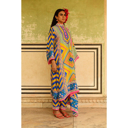 Swati Vijaivargie Multi Jumki Kurta & Pant with Dupatta (Set of 3)