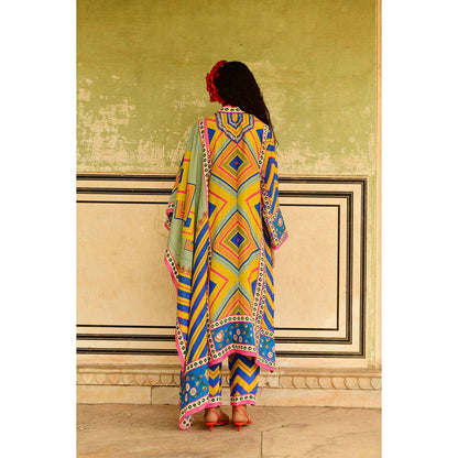 Swati Vijaivargie Multi Jumki Kurta & Pant with Dupatta (Set of 3)