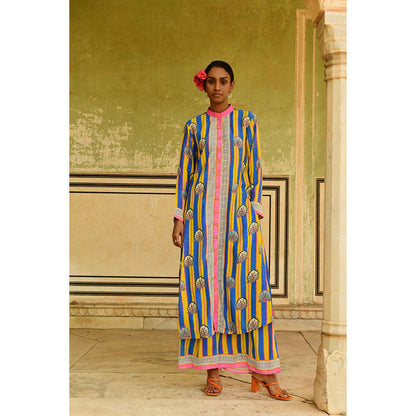 Swati Vijaivargie Blue Gauri Kurta & Palazzo (Set of 2)