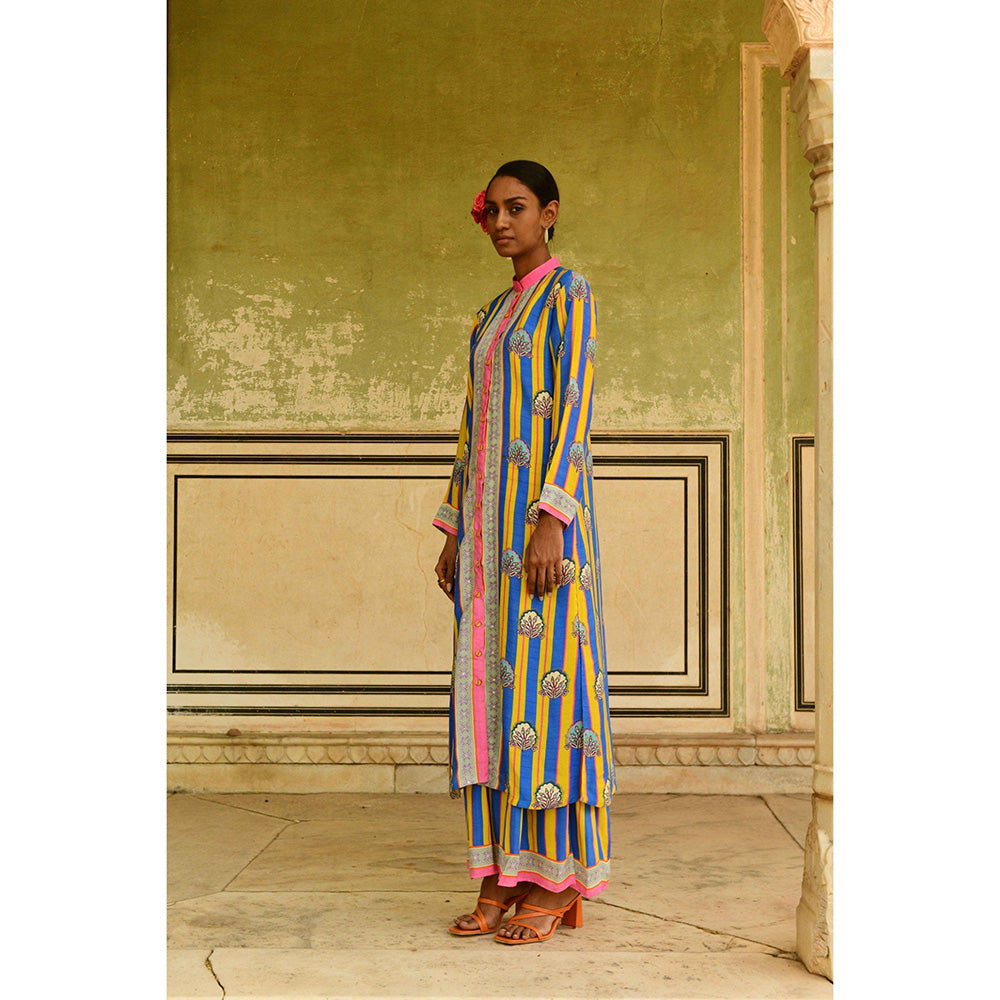 Swati Vijaivargie Blue Gauri Kurta & Palazzo (Set of 2)