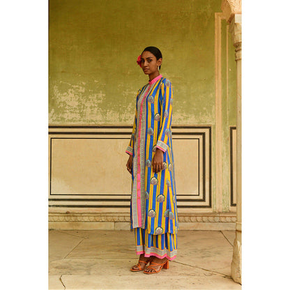 Swati Vijaivargie Blue Gauri Kurta & Palazzo (Set of 2)