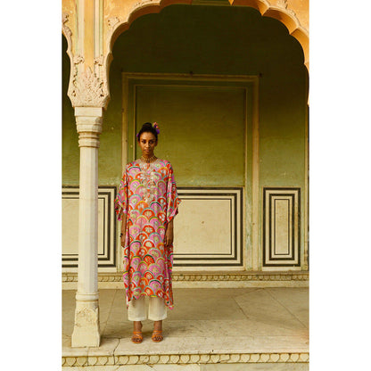 Swati Vijaivargie Chameli Kaftan Kurta & Pant (Set of 2)