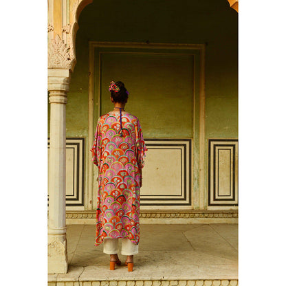 Swati Vijaivargie Chameli Kaftan Kurta & Pant (Set of 2)