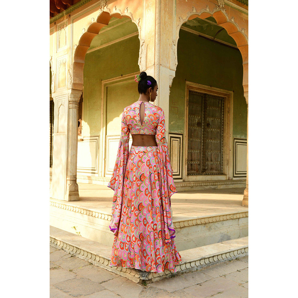 Swati Vijaivargie Gulbahar Crop Top with Skirt & Dupatta (Set of 3)