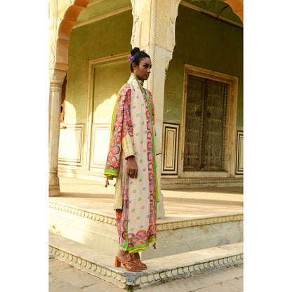 Swati Vijaivargie Palash Kurta & Dhoti with Dupatta (Set of 3)