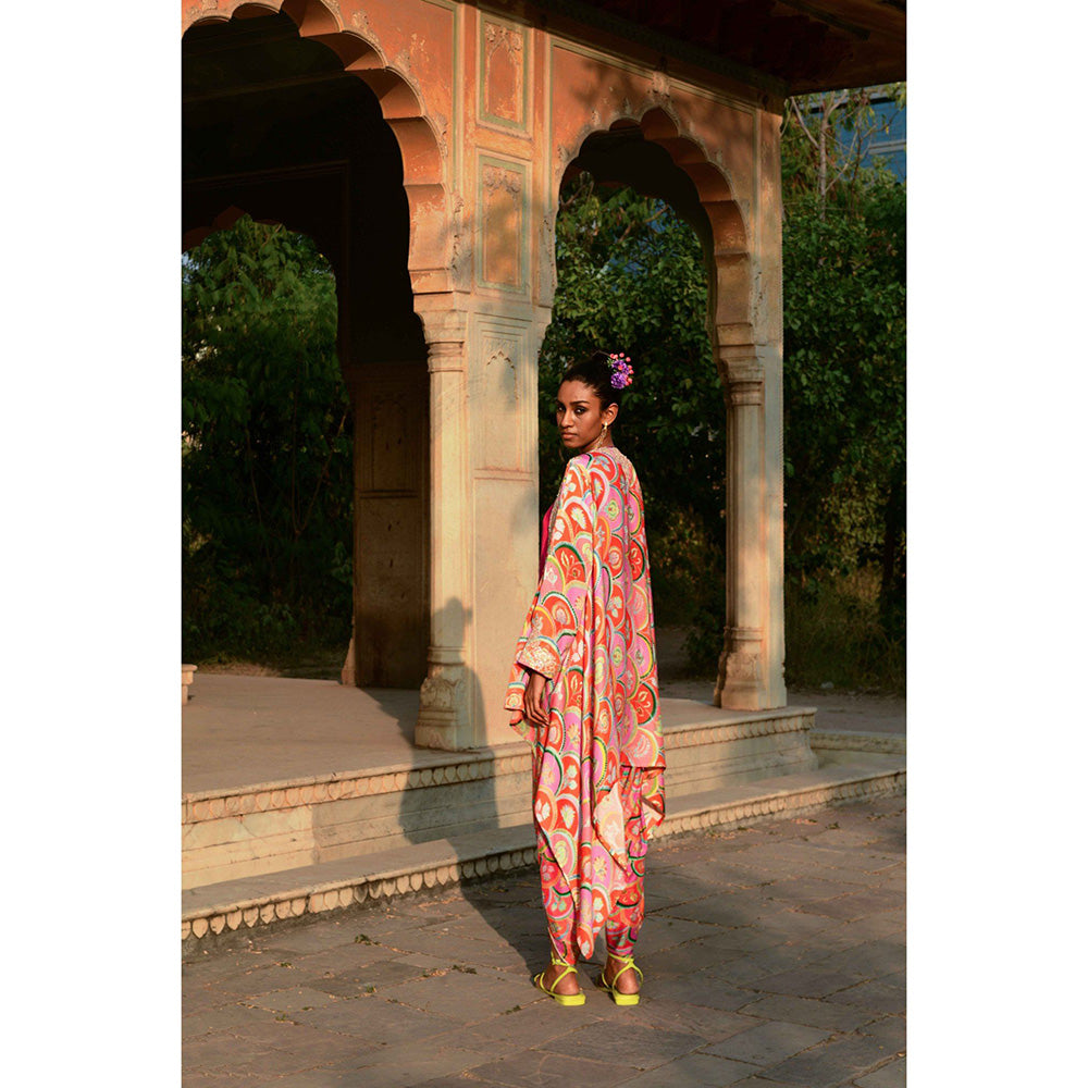 Swati Vijaivargie Nargis Cape & Palash Dhoti Pants with Camisole (Set of 3)