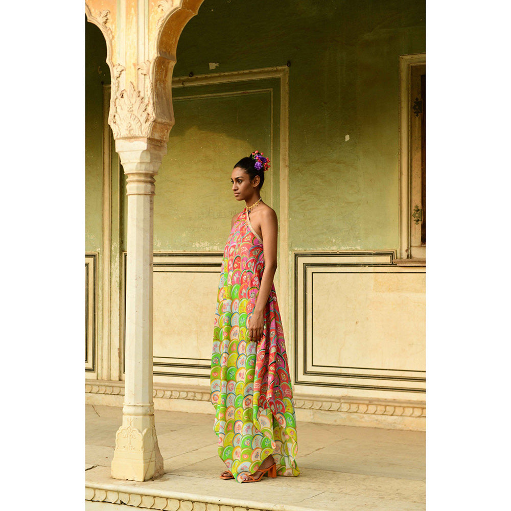 Swati Vijaivargie Kamini One-Shoulder Asymmetrical Dress