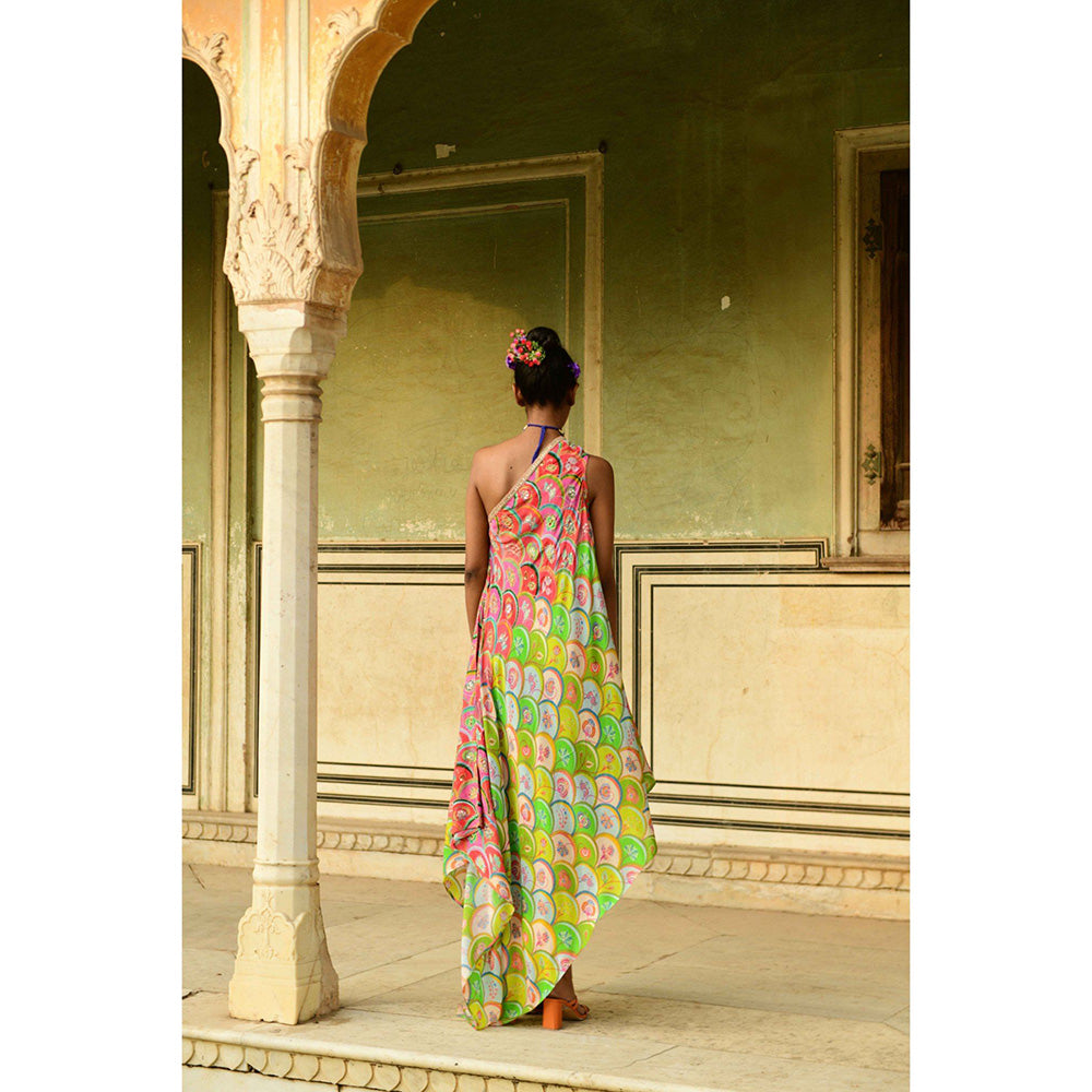 Swati Vijaivargie Kamini One-Shoulder Asymmetrical Dress