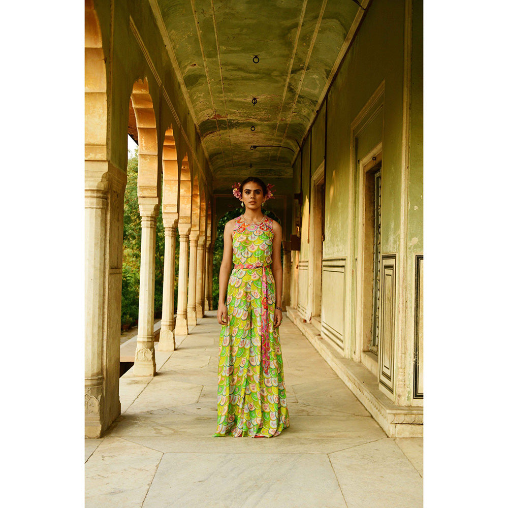 Swati Vijaivargie Chinar Jumpsuit with Belt (Set of 2)