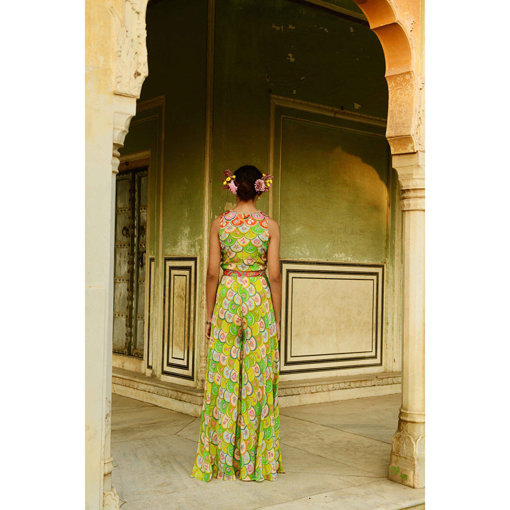 Swati Vijaivargie Chinar Jumpsuit with Belt (Set of 2)