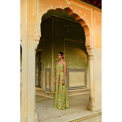 Swati Vijaivargie Chinar Jumpsuit with Belt (Set of 2)