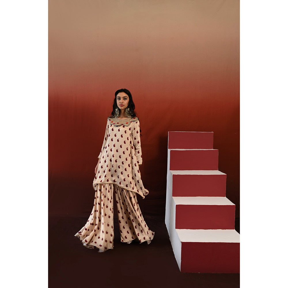 Swati Vijaivargie Paisley Sarika Kurta & Sharara (Set of 2)