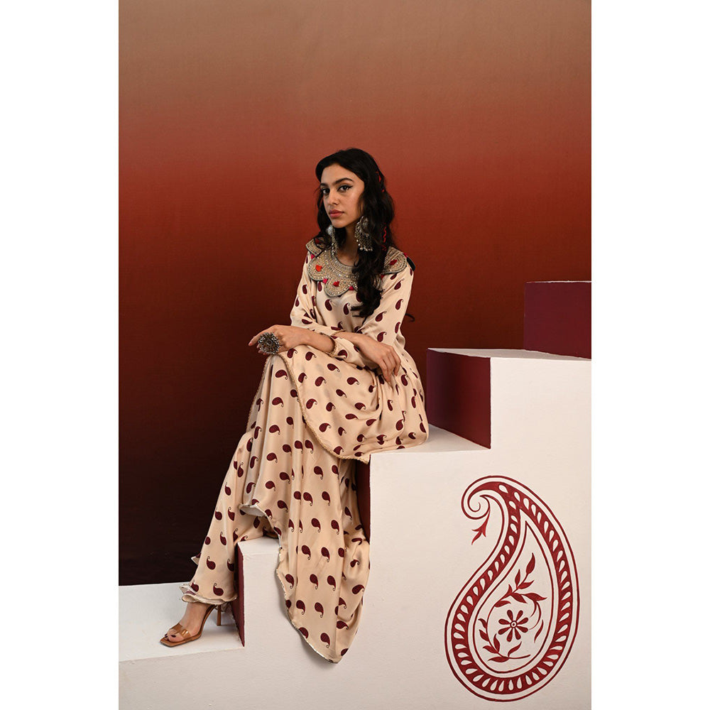 Swati Vijaivargie Paisley Sarika Kurta & Sharara (Set of 2)