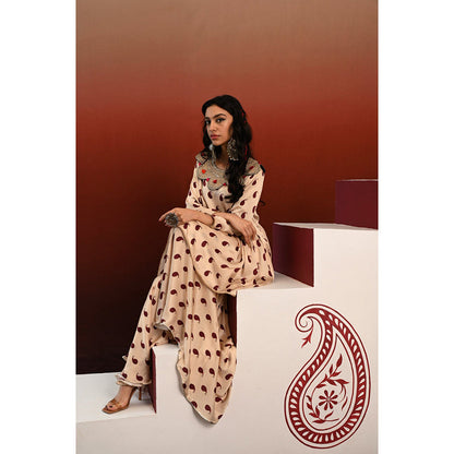 Swati Vijaivargie Paisley Sarika Kurta & Sharara (Set of 2)