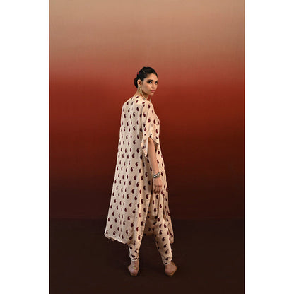 Swati Vijaivargie Paisley Chameli Kaftan Kurta & Dhoti (Set of 2)