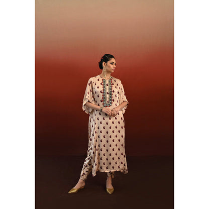 Swati Vijaivargie Paisley Chameli Kaftan Kurta & Dhoti (Set of 2)