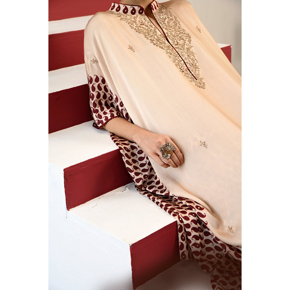 Swati Vijaivargie Paisley Pansy Kaftan Kurta & Sharara (Set of 2)