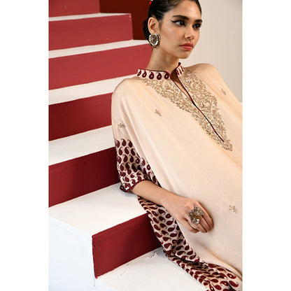 Swati Vijaivargie Paisley Pansy Kaftan Kurta & Sharara (Set of 2)