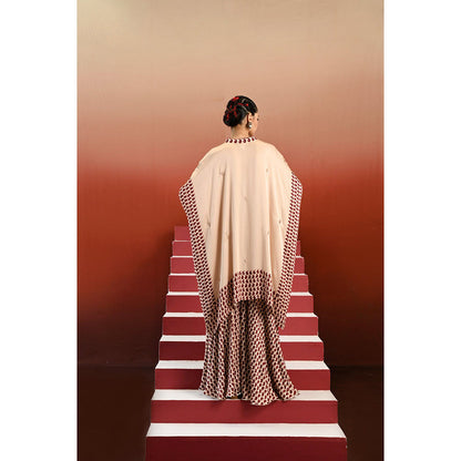 Swati Vijaivargie Paisley Pansy Kaftan Kurta & Sharara (Set of 2)