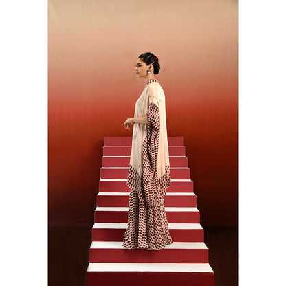 Swati Vijaivargie Paisley Pansy Kaftan Kurta & Sharara (Set of 2)