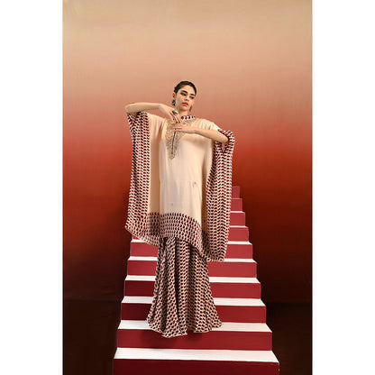 Swati Vijaivargie Paisley Pansy Kaftan Kurta & Sharara (Set of 2)