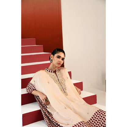 Swati Vijaivargie Paisley Pansy Kaftan Kurta & Sharara (Set of 2)