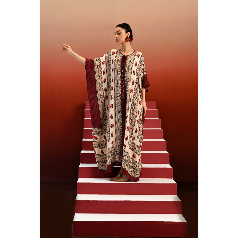 Swati Vijaivargie Paisley Ragini Kaftan Dress