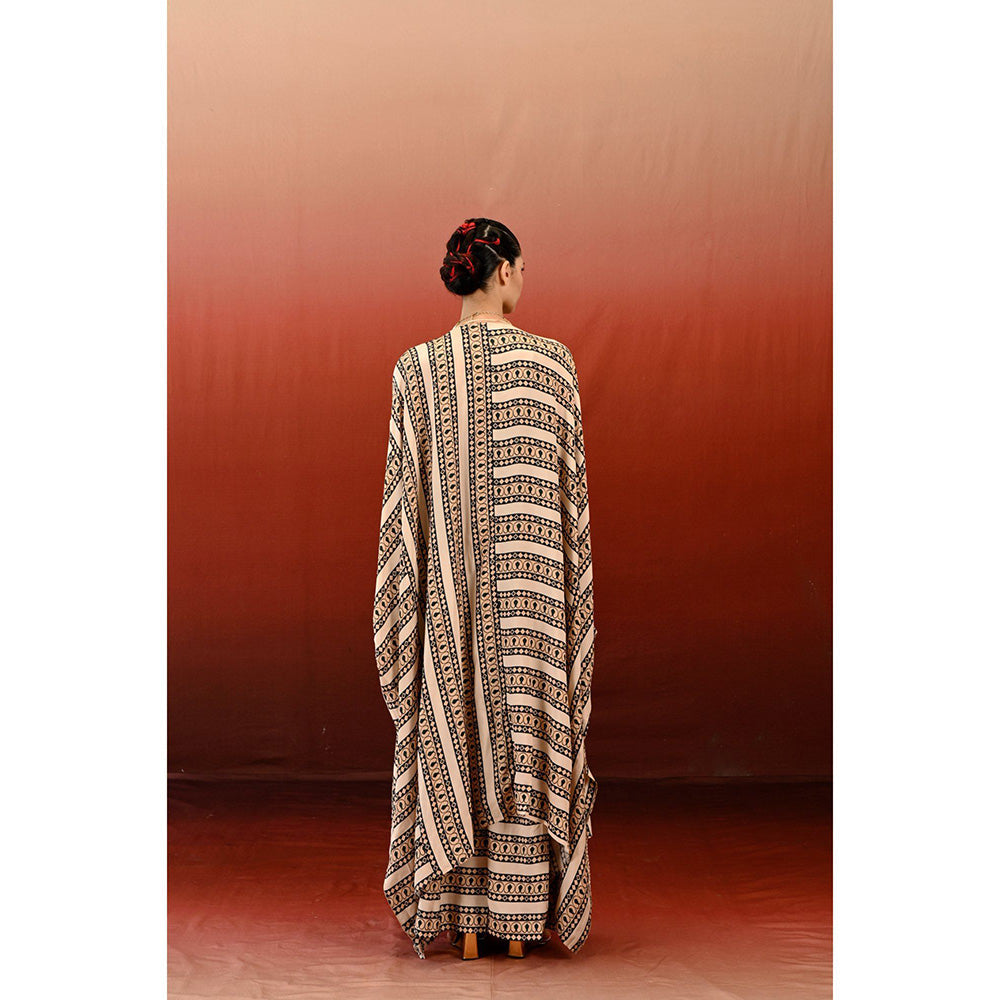 Swati Vijaivargie Printed Embrodiered Noor Cape & Palazzo (Set of 2)