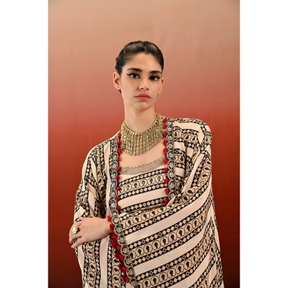 Swati Vijaivargie Printed Embrodiered Noor Cape & Palazzo (Set of 2)