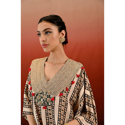 Swati Vijaivargie Printed Tarang Kaftan Kurta & Pant (Set of 2)