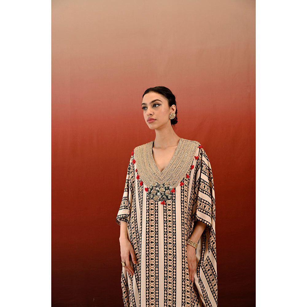 Swati Vijaivargie Printed Tarang Kaftan Kurta & Pant (Set of 2)