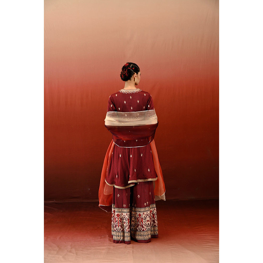 Swati Vijaivargie Printed Raat Rani Kurta & Sharara with Dupatta (Set of 3)