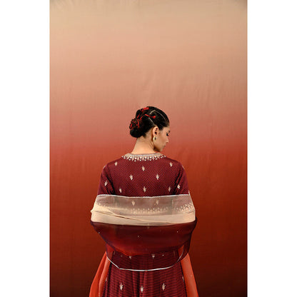 Swati Vijaivargie Printed Raat Rani Kurta & Sharara with Dupatta (Set of 3)