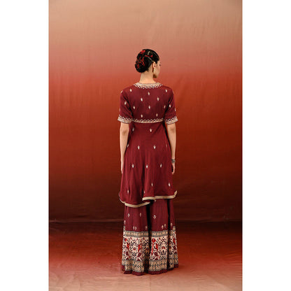 Swati Vijaivargie Printed Raat Rani Kurta & Sharara with Dupatta (Set of 3)