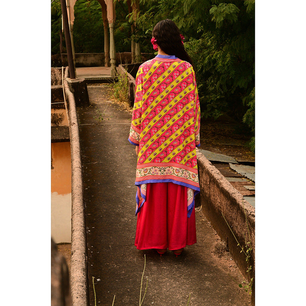 Swati Vijaivargie Pakhi Top with Palazzo & Shrug (Set of 3)