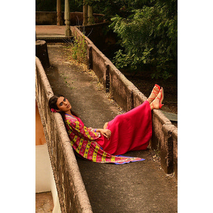 Swati Vijaivargie Pakhi Top with Palazzo & Shrug (Set of 3)