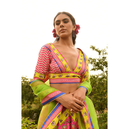 Swati Vijaivargie Vrinda Lehenga with Blouse & Dupatta (Set of 3)