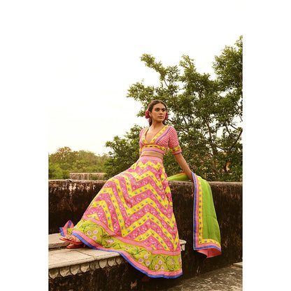 Swati Vijaivargie Vrinda Lehenga with Blouse & Dupatta (Set of 3)