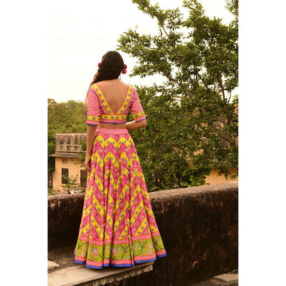 Swati Vijaivargie Vrinda Lehenga with Blouse & Dupatta (Set of 3)