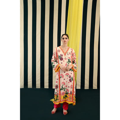 Swati Vijaivargie Gulmohar Jhumki Kurta with Pant (Set of 2)