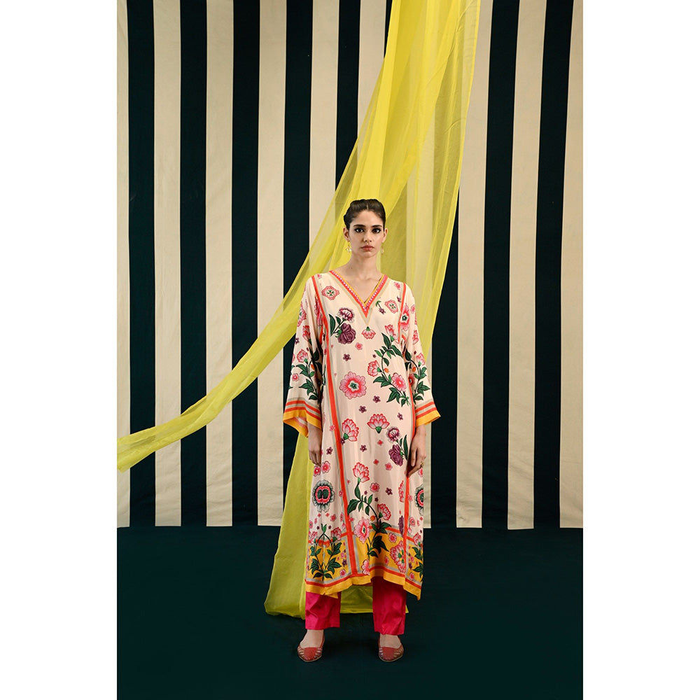 Swati Vijaivargie Gulmohar Jhumki Kurta with Pant (Set of 2)