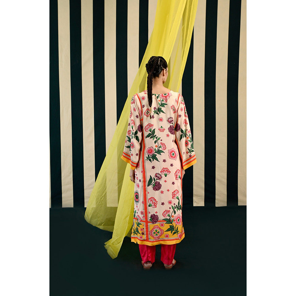 Swati Vijaivargie Gulmohar Jhumki Kurta with Pant (Set of 2)