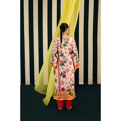 Swati Vijaivargie Gulmohar Jhumki Kurta with Pant (Set of 2)