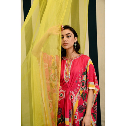 Swati Vijaivargie Gulmohar Rasika Kaftan & Pant (Set of 2)