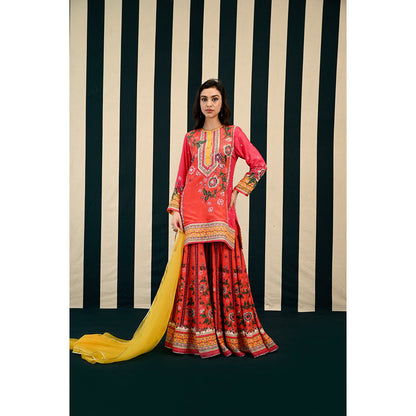 Swati Vijaivargie Gulmohar Laila Kurti with Sharara & Dupatta (Set of 3)