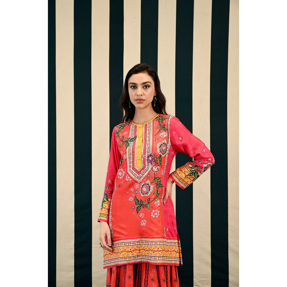 Swati Vijaivargie Gulmohar Laila Kurti with Sharara & Dupatta (Set of 3)