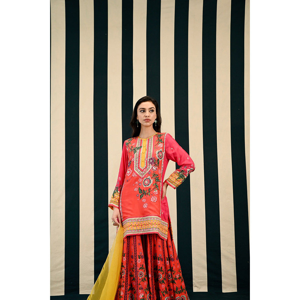 Swati Vijaivargie Gulmohar Laila Kurti with Sharara & Dupatta (Set of 3)